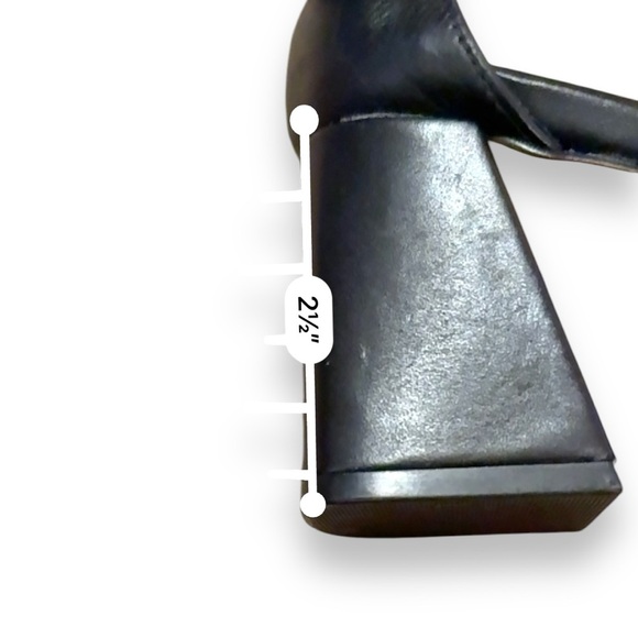 Aldo Safdie Leather Ankle Strap Block Open‎ Square Toe Heels Sz 7 FLAWED - Picture 11 of 11